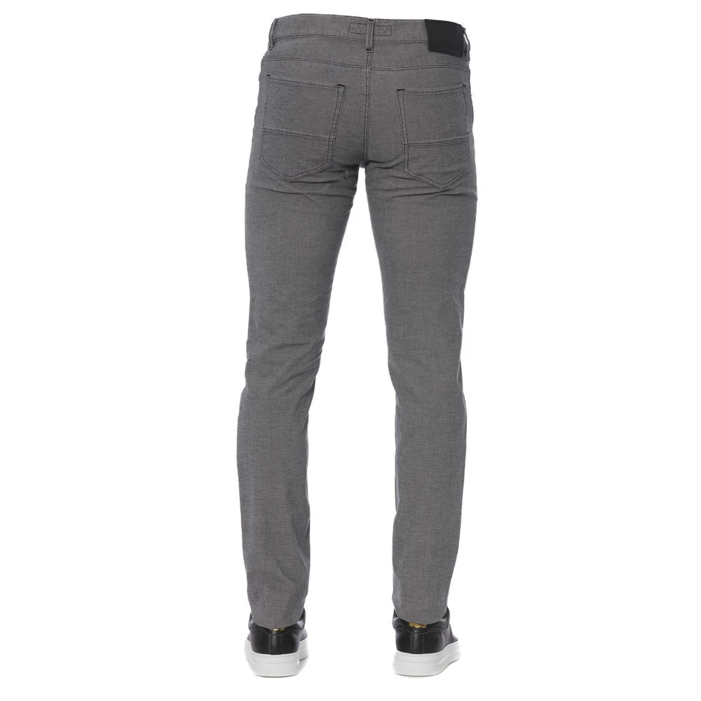 Trussardi Elegante grijze katoenmix broek Gray Heren