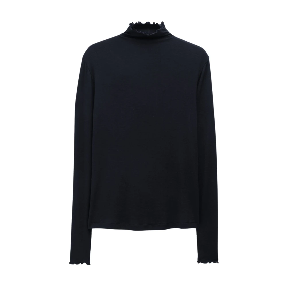 Filippa K Sheer Wool Mock Top Black, Dam