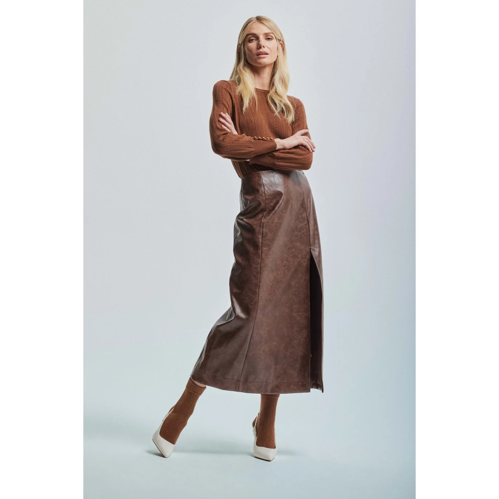 Kocca Trui met knoopmanchetten Brown Dames