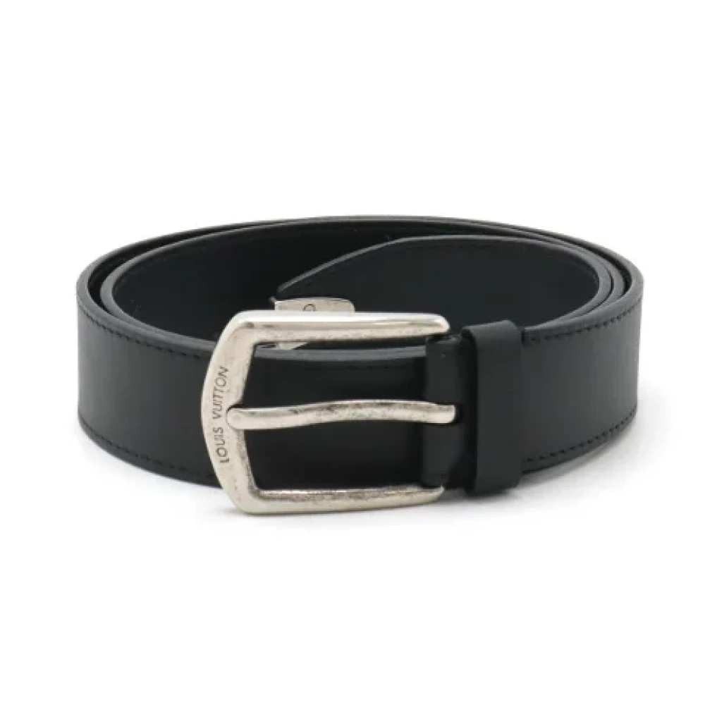 Louis Vuitton Vintage Pre-owned Leather belts Black Dames