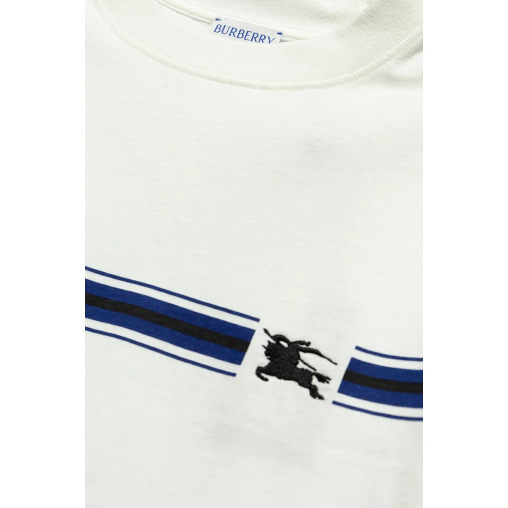 Burberry T-shirt met logo White Heren