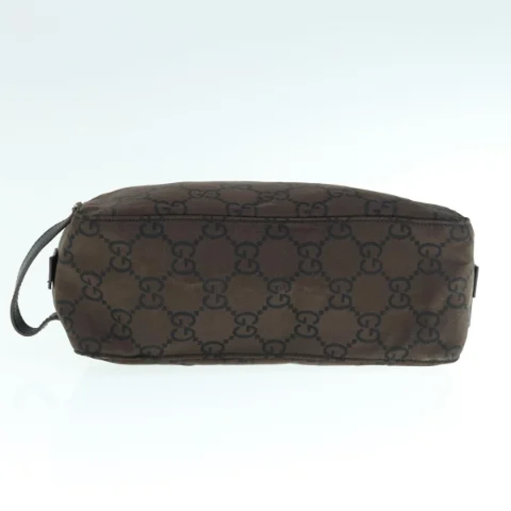 Gucci Vintage Pre-owned Canvas clutches Brown Dames