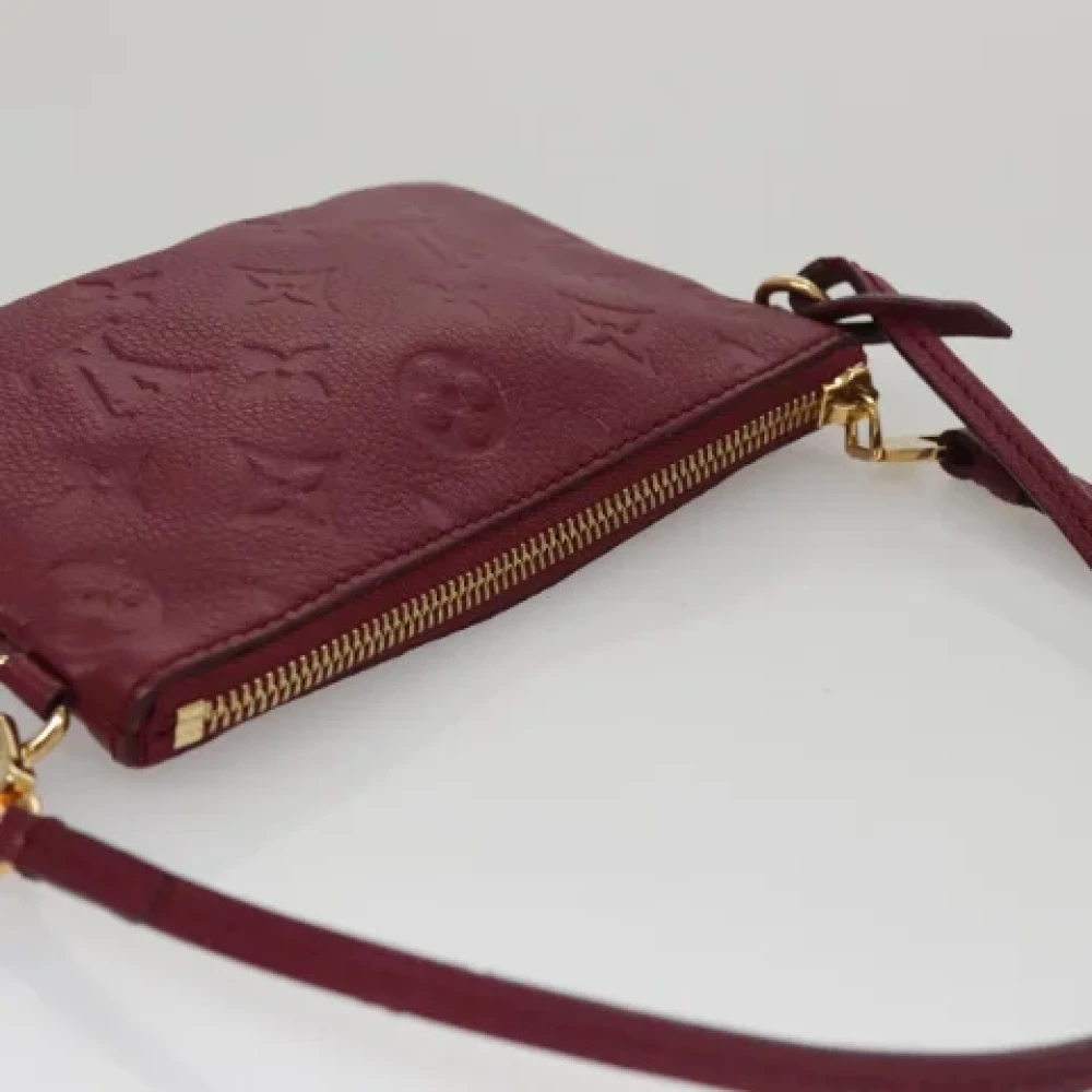Louis Vuitton Vintage Pre-owned Leather pouches Red Dames