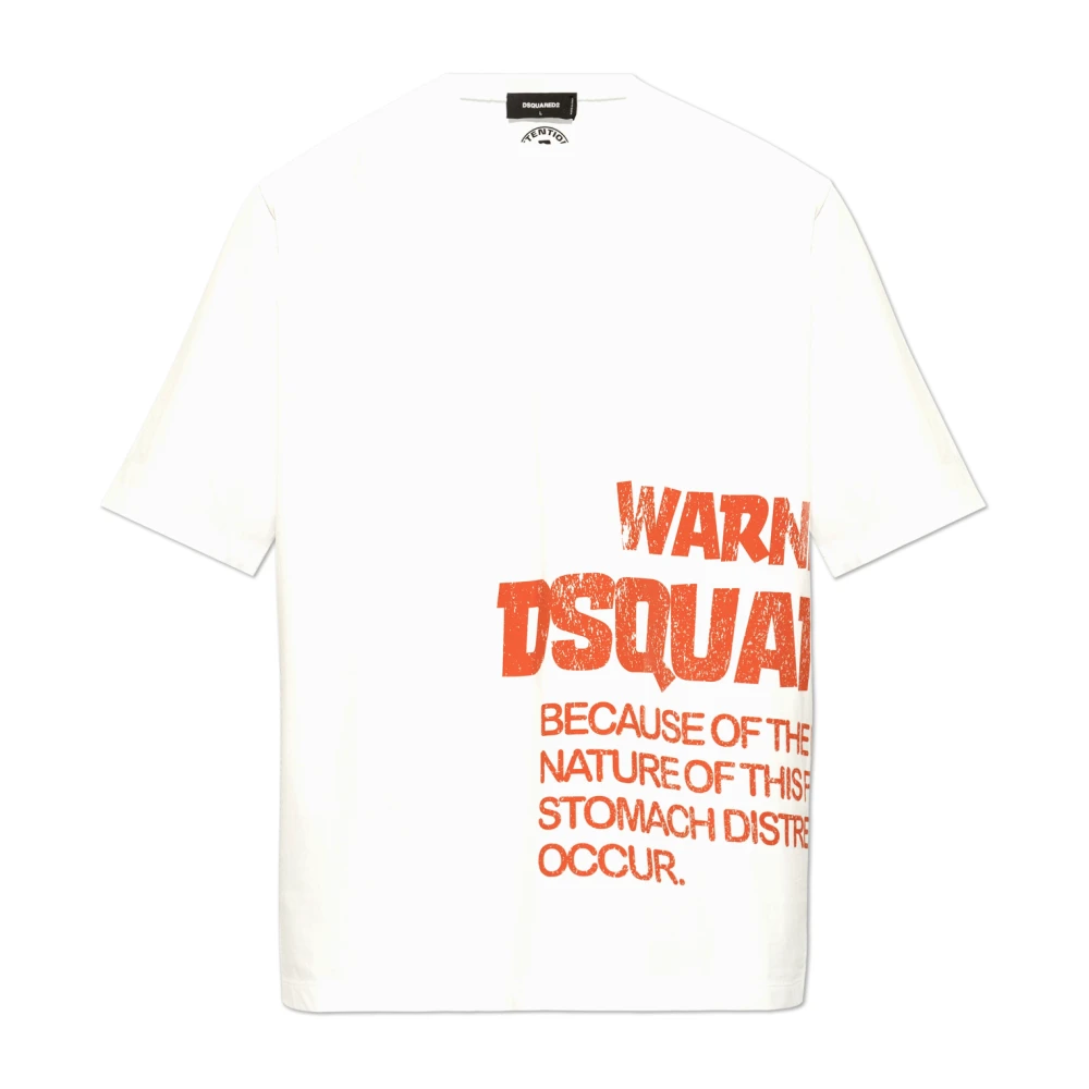 Dsquared2 T-shirt met logo White Heren