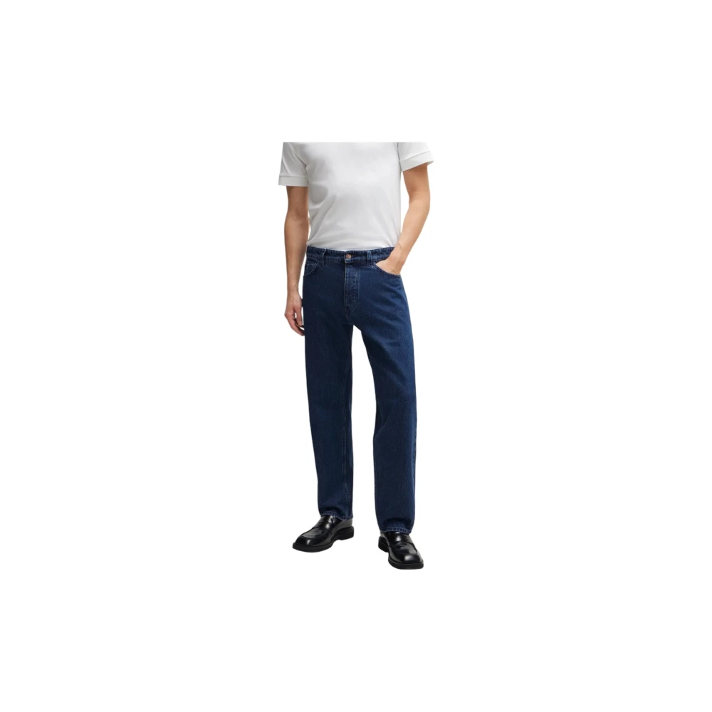 Hugo Boss Relaxed fit jeans in blauwe denim Blue Heren