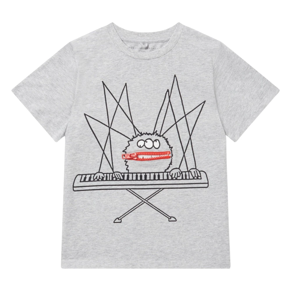 Stella Mccartney Men's Gray Spider Graphic T-Shirt
