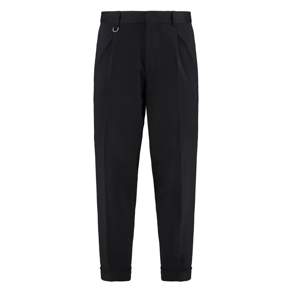 Paolo Pecora Relaxte Viscose Blend Broek Black Heren