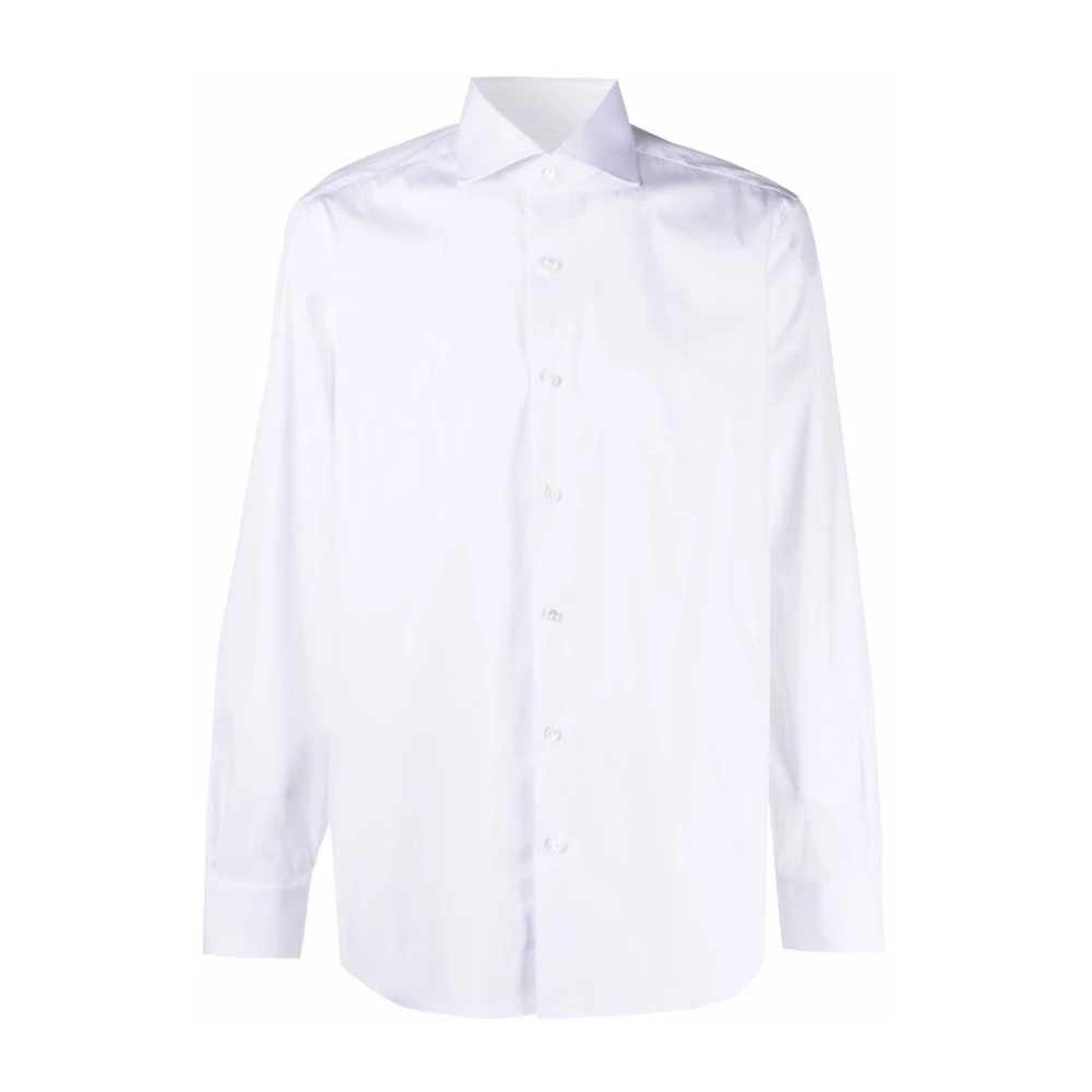 Barba Casual Katoenen Overhemd White Heren