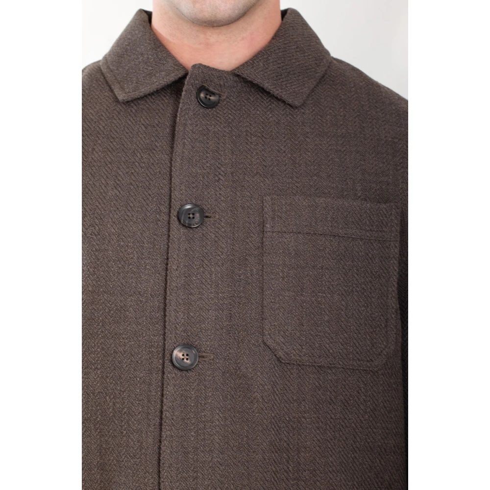 Circolo 1901 Herringbone Wool Work Jacket Gray Heren