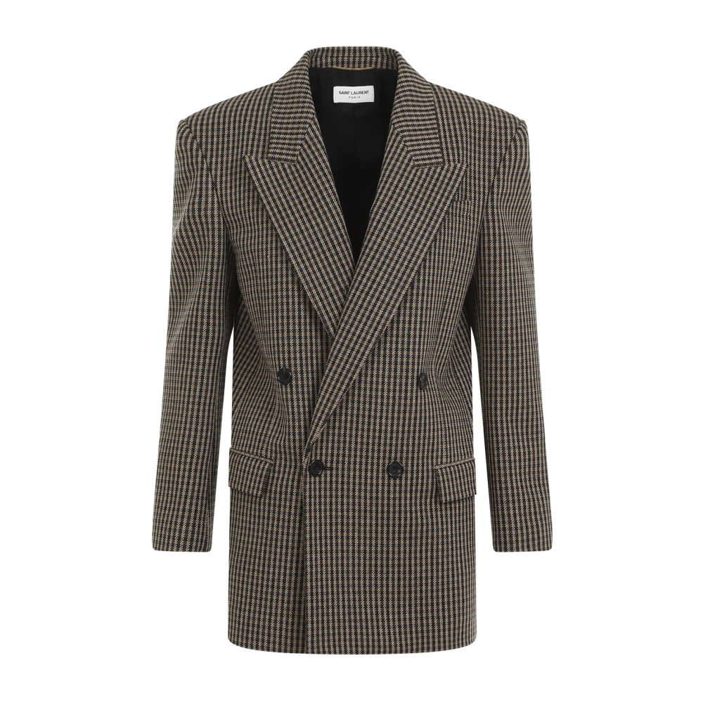 Saint Laurent Geruit Vichy Jack Brown Dames