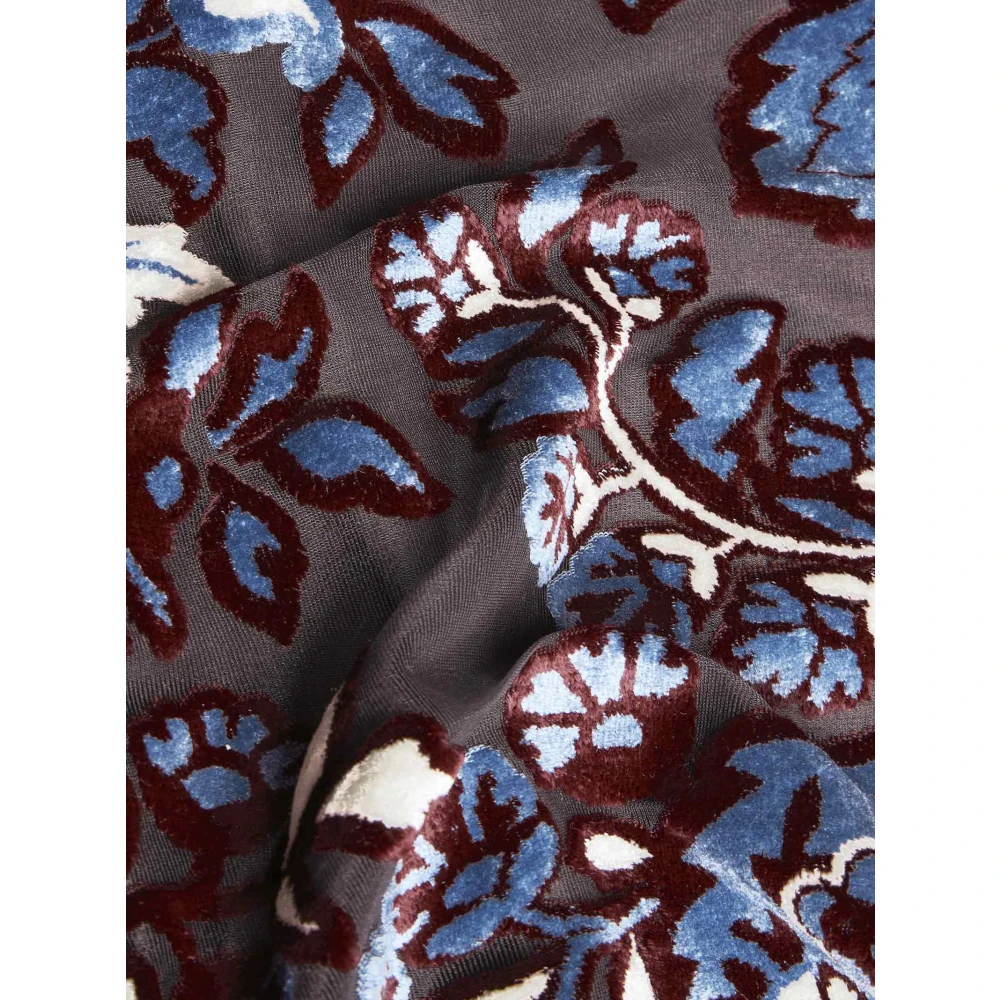 ETRO Bloemen Paisley Fluwelen Broek Multicolor Dames