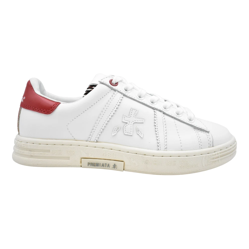 Premiata Platte leren schoenen Dames Schoenen Wit