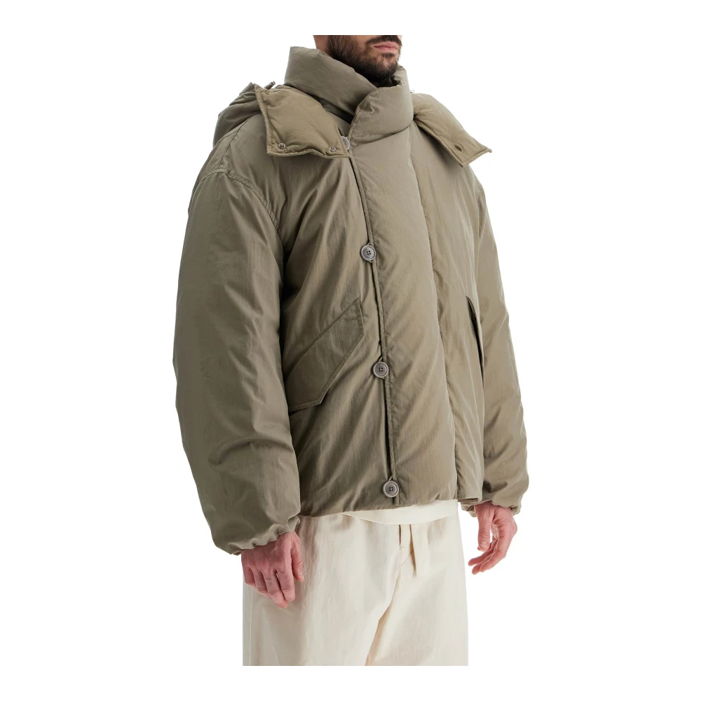 Lemaire Canvas Donsjas Beige Heren