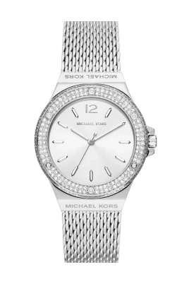 Lennox Pavé Silver-Tone Meshklocka