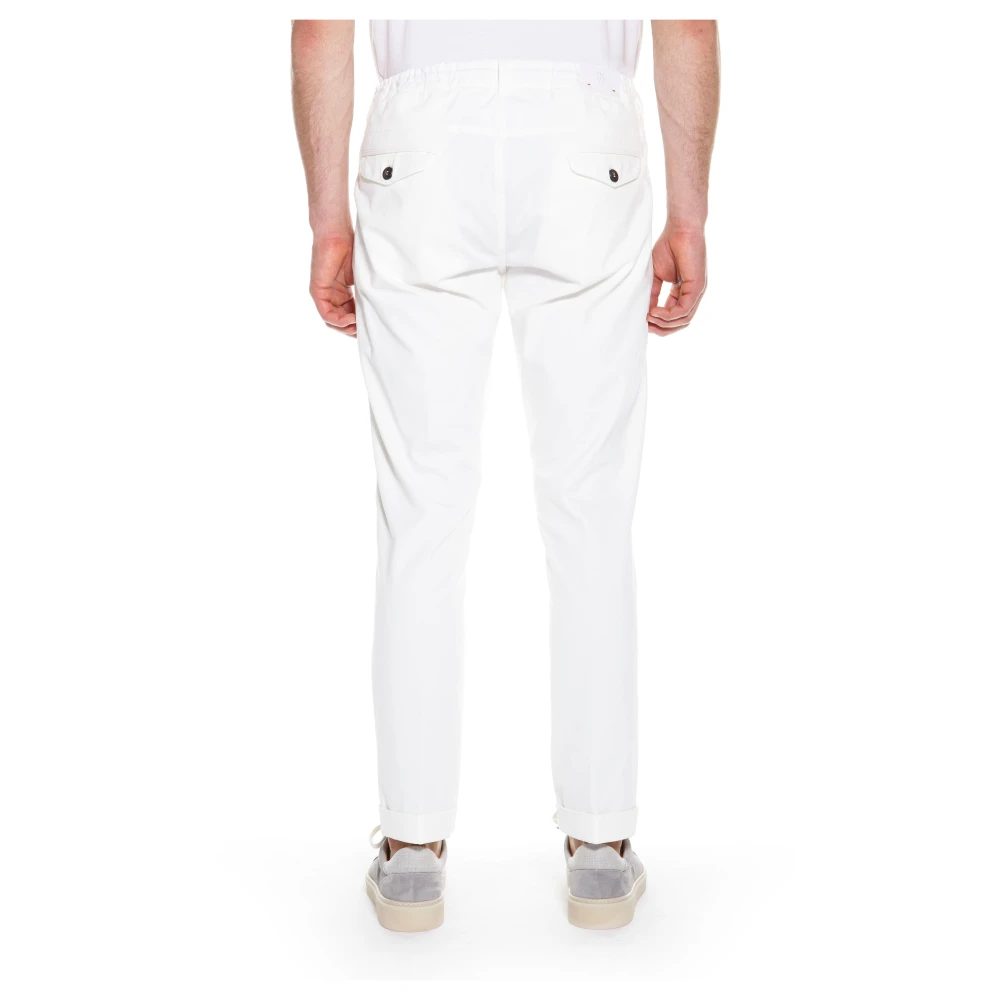Eleventy Comfortabele katoenen Jogger Broek White Heren
