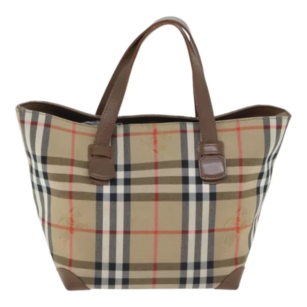 Burberry Vintage Pre-owned Canvas handbags Beige Dames