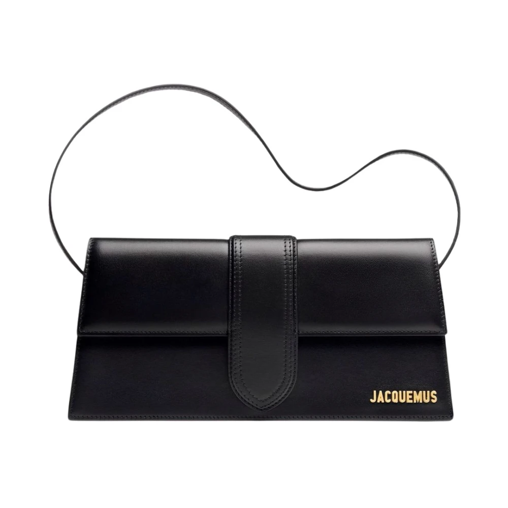 Jacquemus Zwarte Leren Schoudertas Black Dames