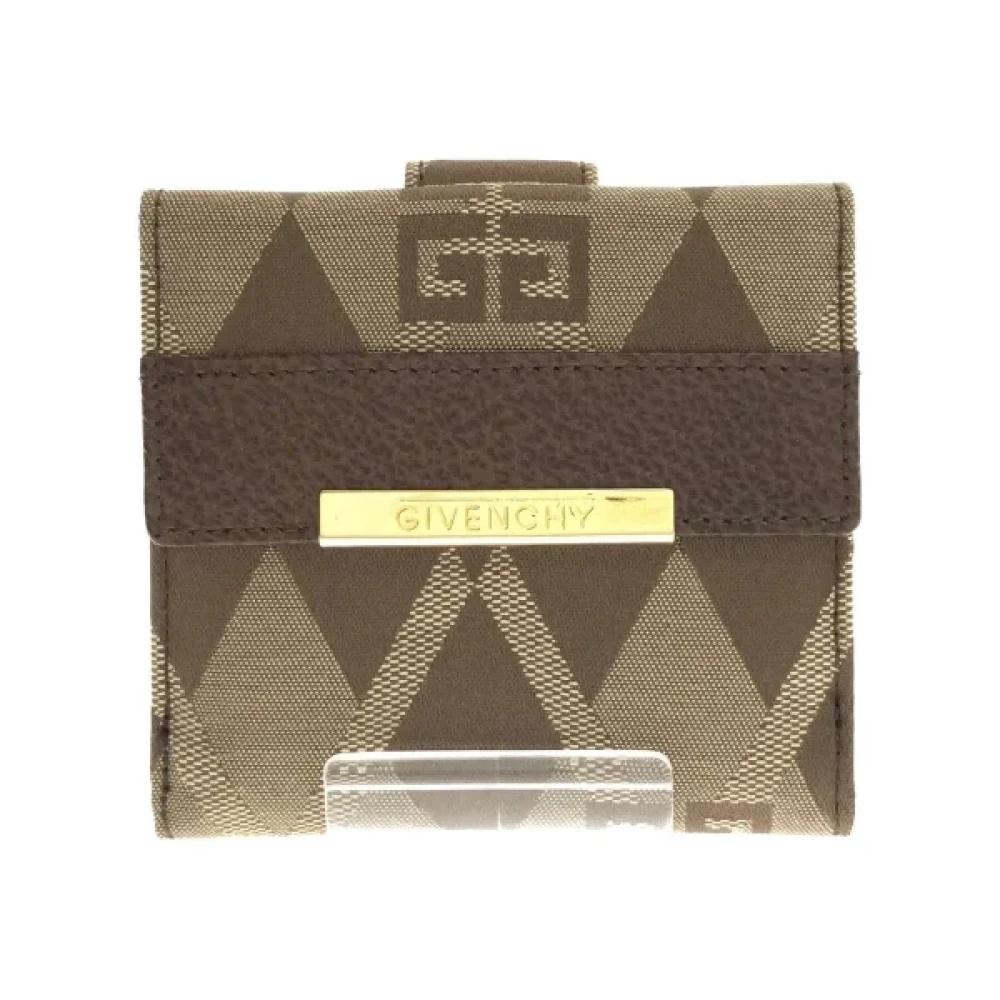 Givenchy Pre-owned Cotton wallets Brown Dames