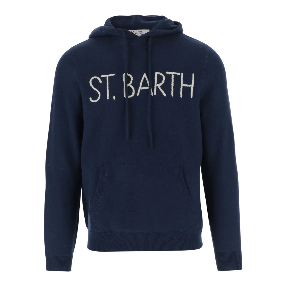 MC2 Saint Barth Merino wollen capuchontrui Navy Blue Heren