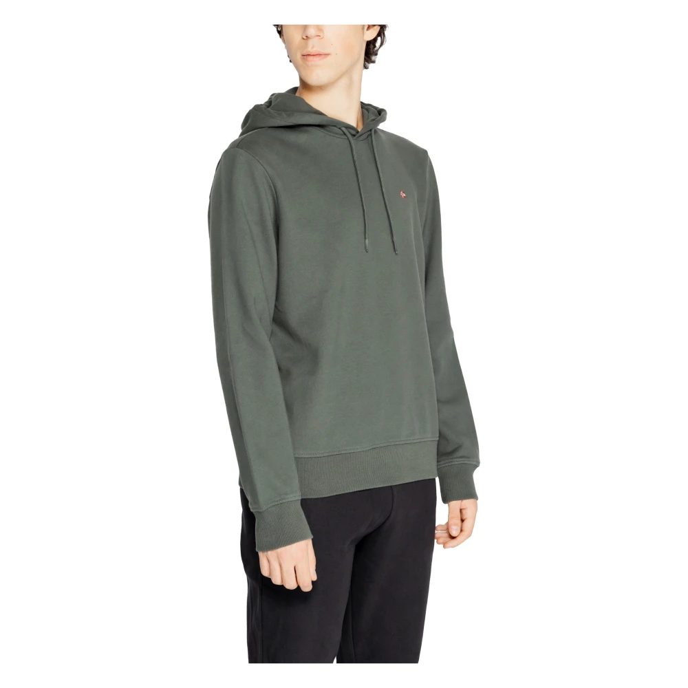 Napapijri Heren Hoodie Herfst Winter Katoen Stretch Green Heren