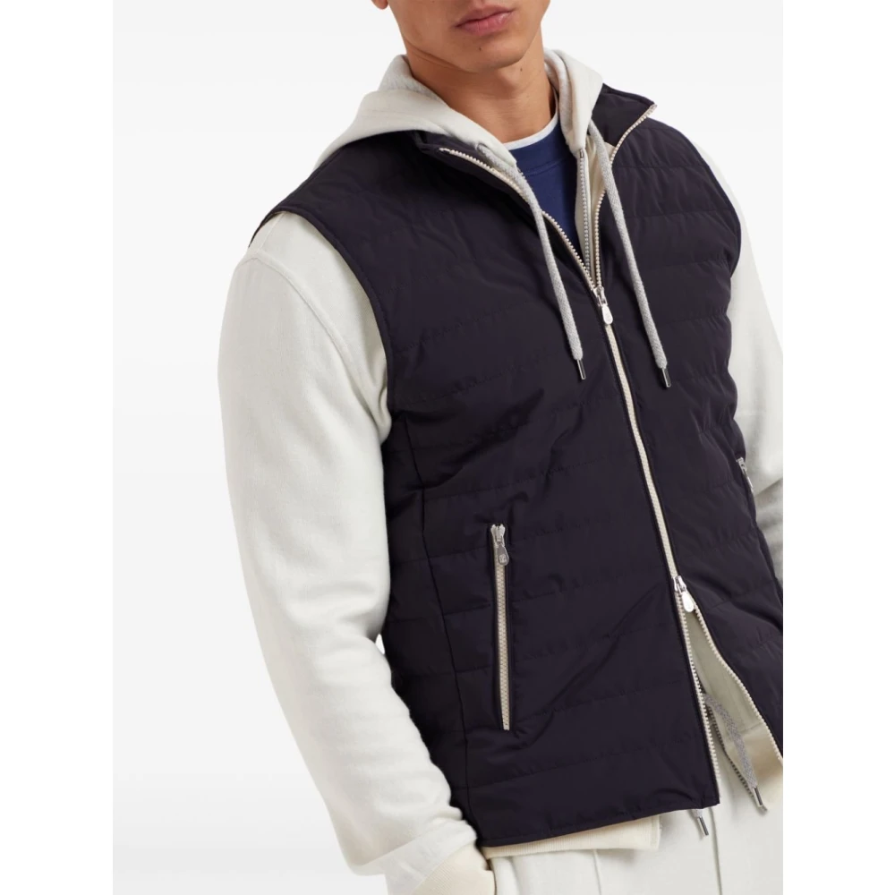BRUNELLO CUCINELLI Blauwe Gebreide Trui Aw24 Blue Heren