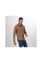 chemise-marron-a-motifs-geometriques-oranges