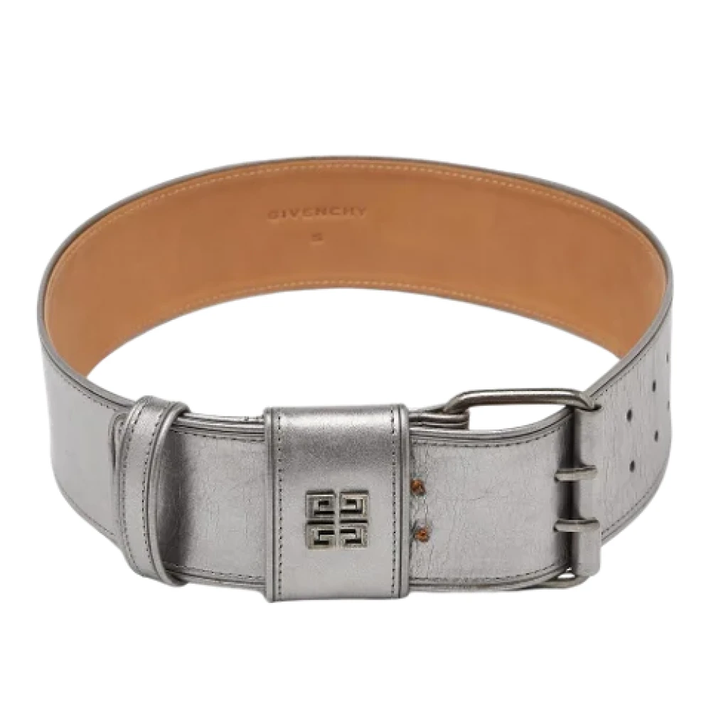 Givenchy Pre-owned Leather belts Gray Dames