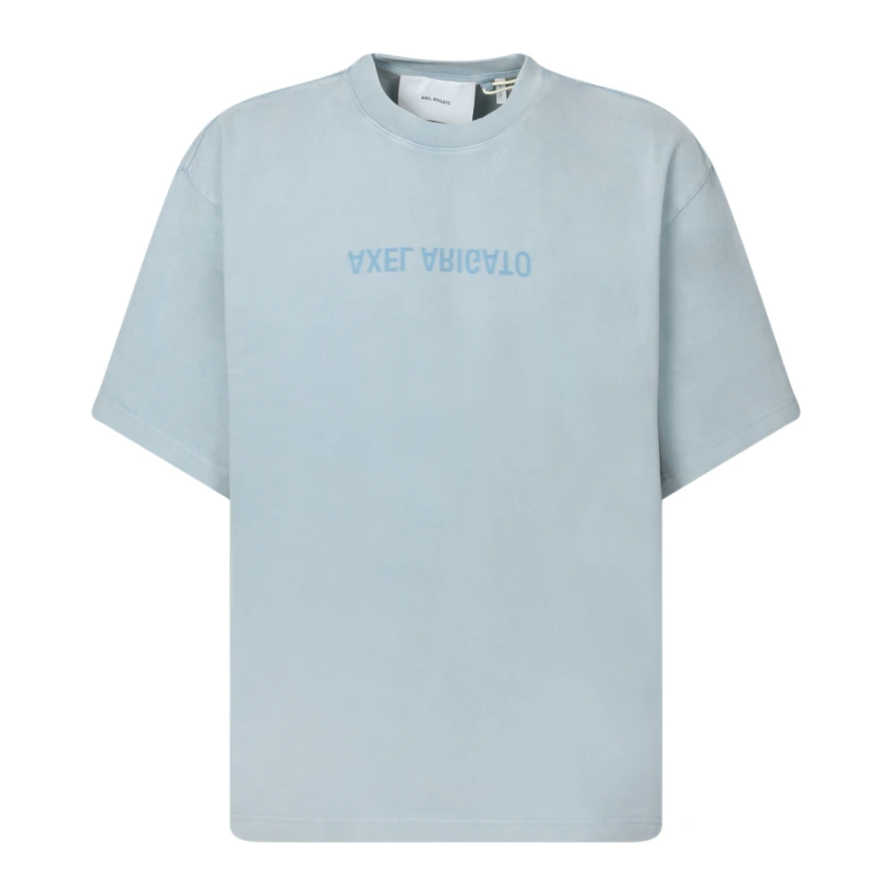 Axel Arigato Lichtblauw Distort Logo T-shirt Blue Heren