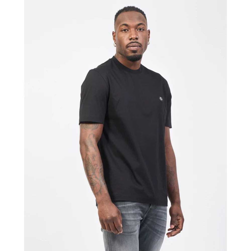 Hugo Boss Zwart T-shirt met Double B monogram Black Heren