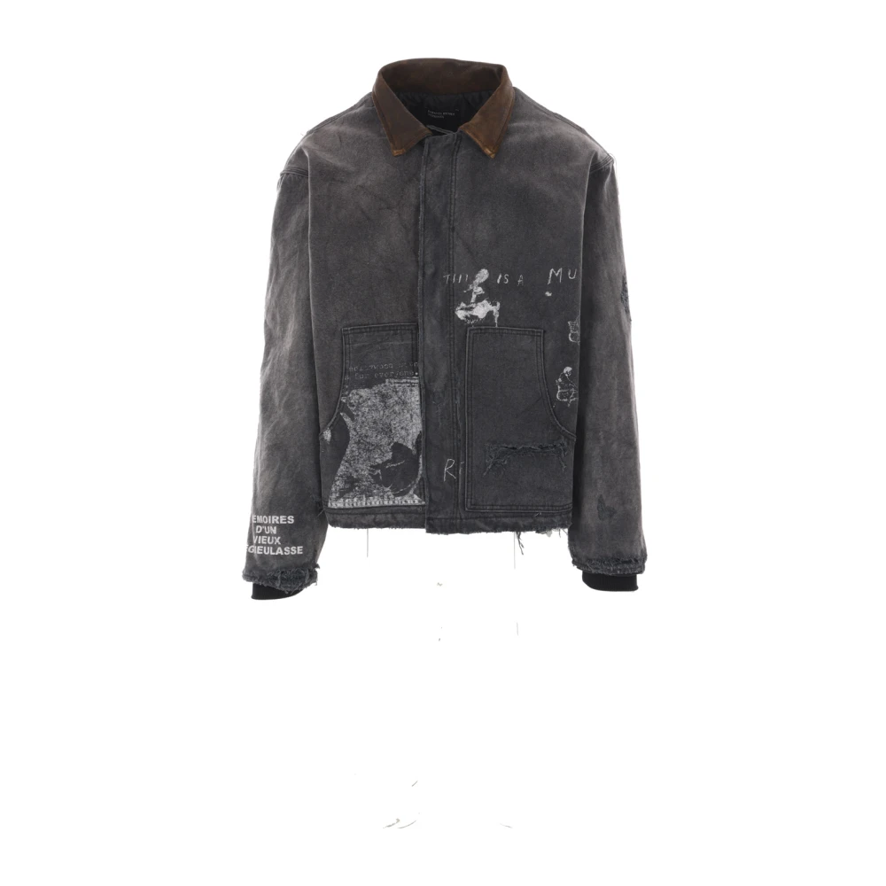 Enfants Riches Déprimés Verweerde Zwarte Canvas Jas Black Heren