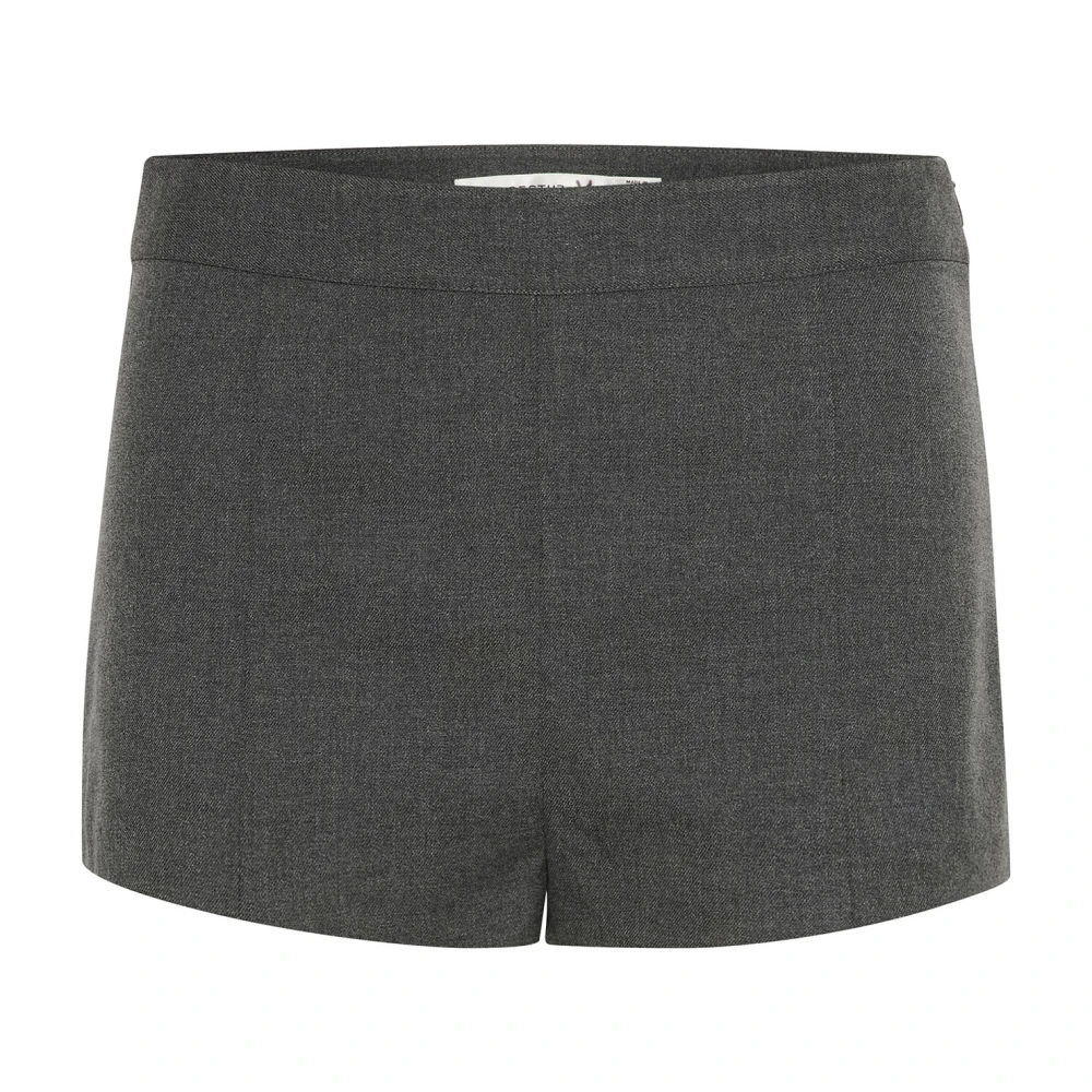Gestuz Hoge Taille Melange Shorts Donkergrijs Gray Dames