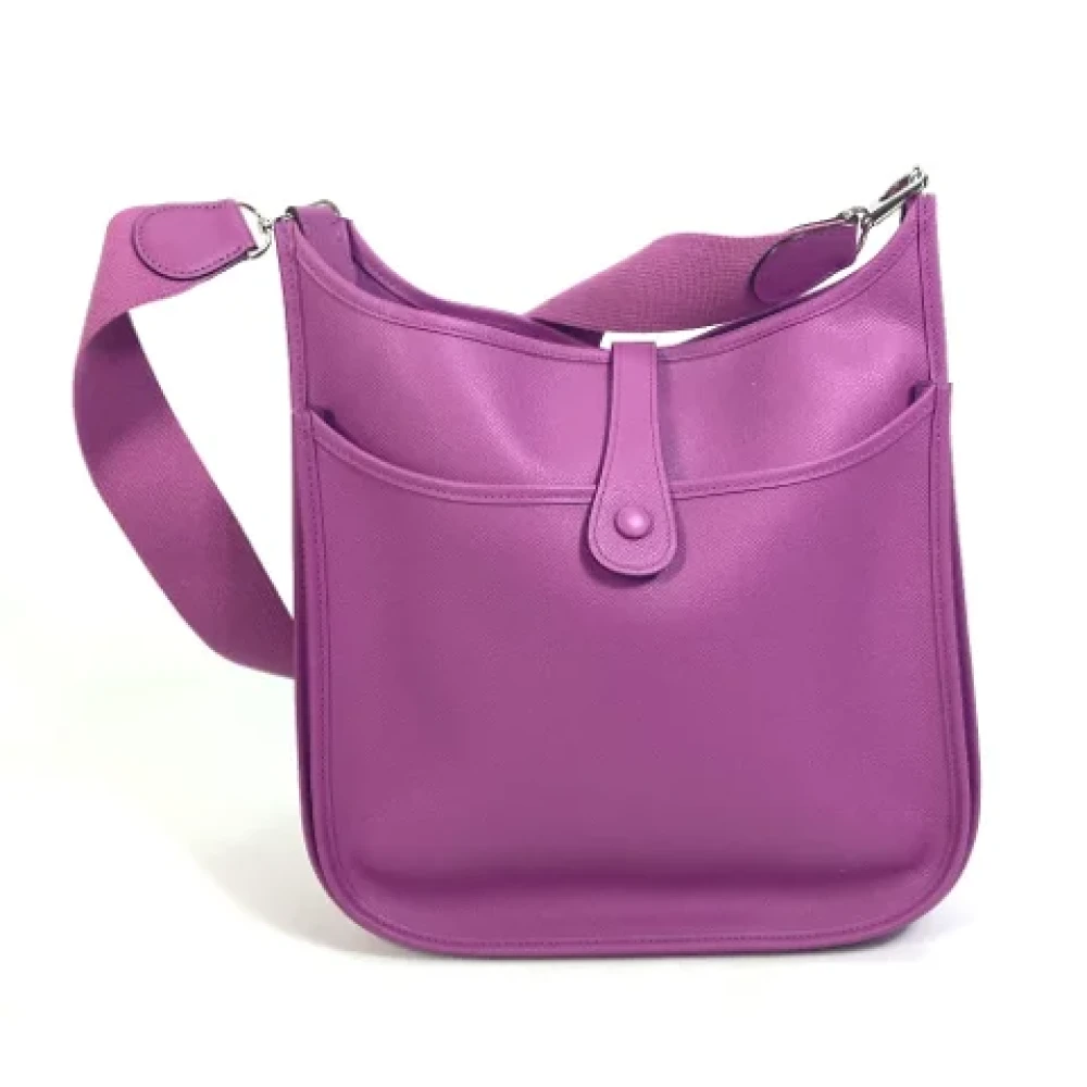 Hermès Vintage Pre-owned Leather shoulder-bags Purple Dames