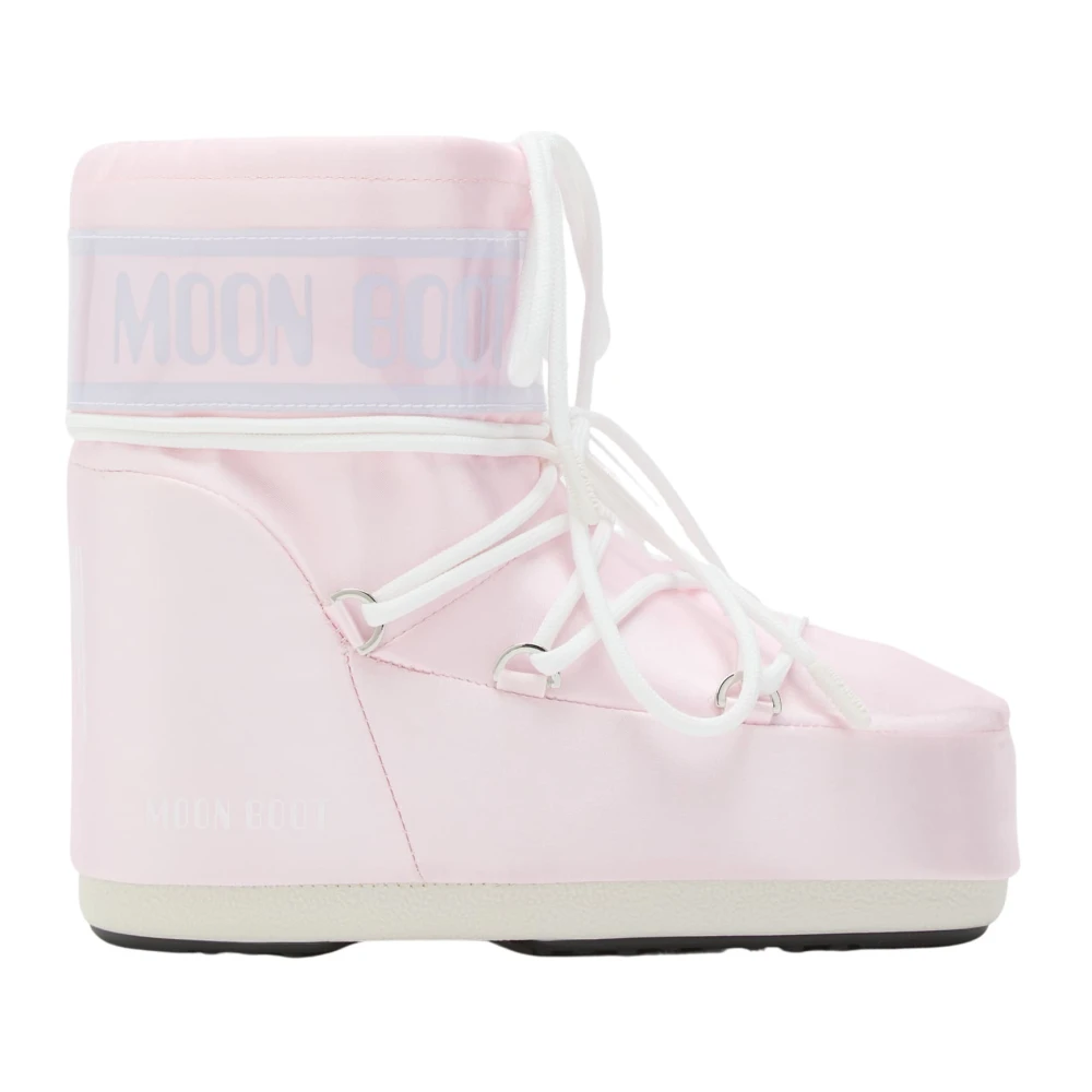 Moon Boot Women's Pink Icon Low Pearly Boot - Winter Boots - 6 Uk - Shoes