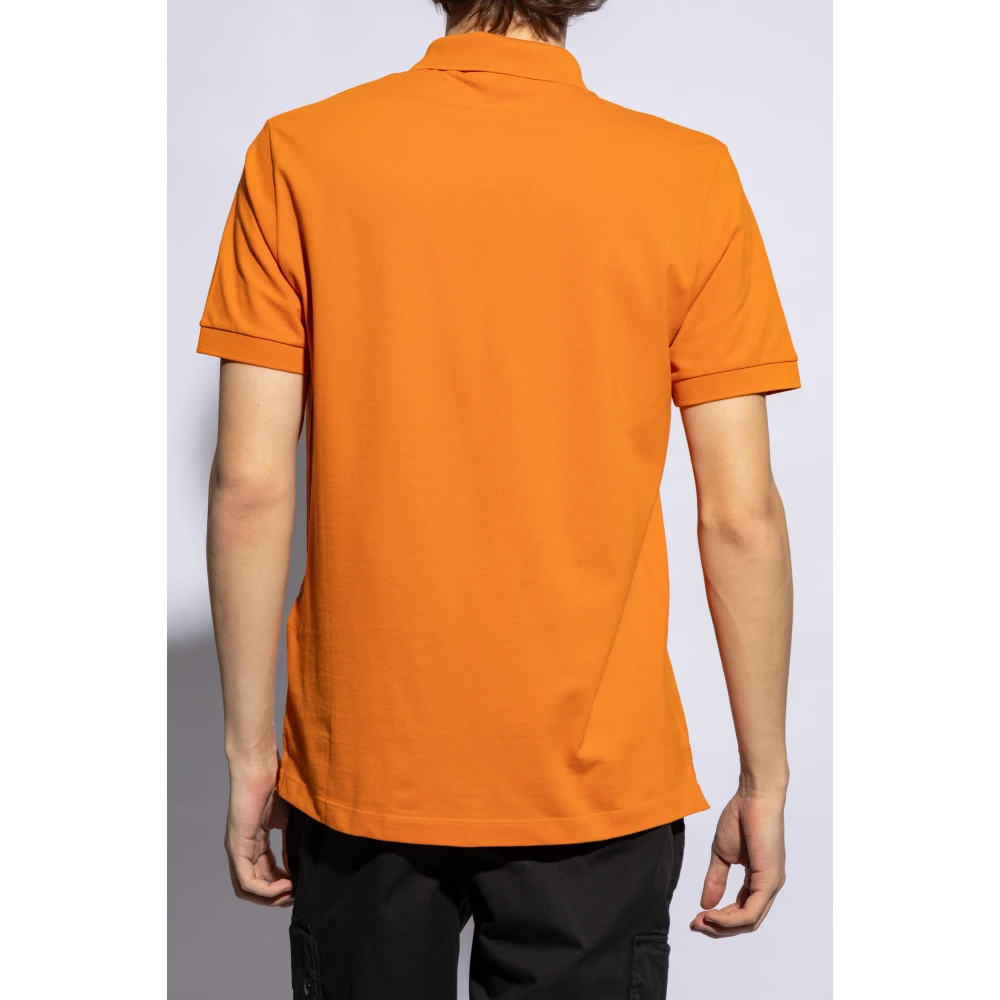Stone Island Polo shirt met logo-patch Orange Heren