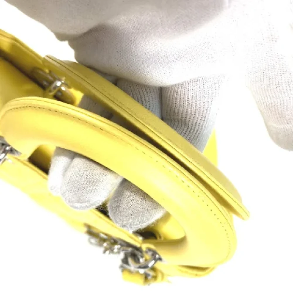 Dior Vintage Pre-owned Leather dior-bags Yellow Dames