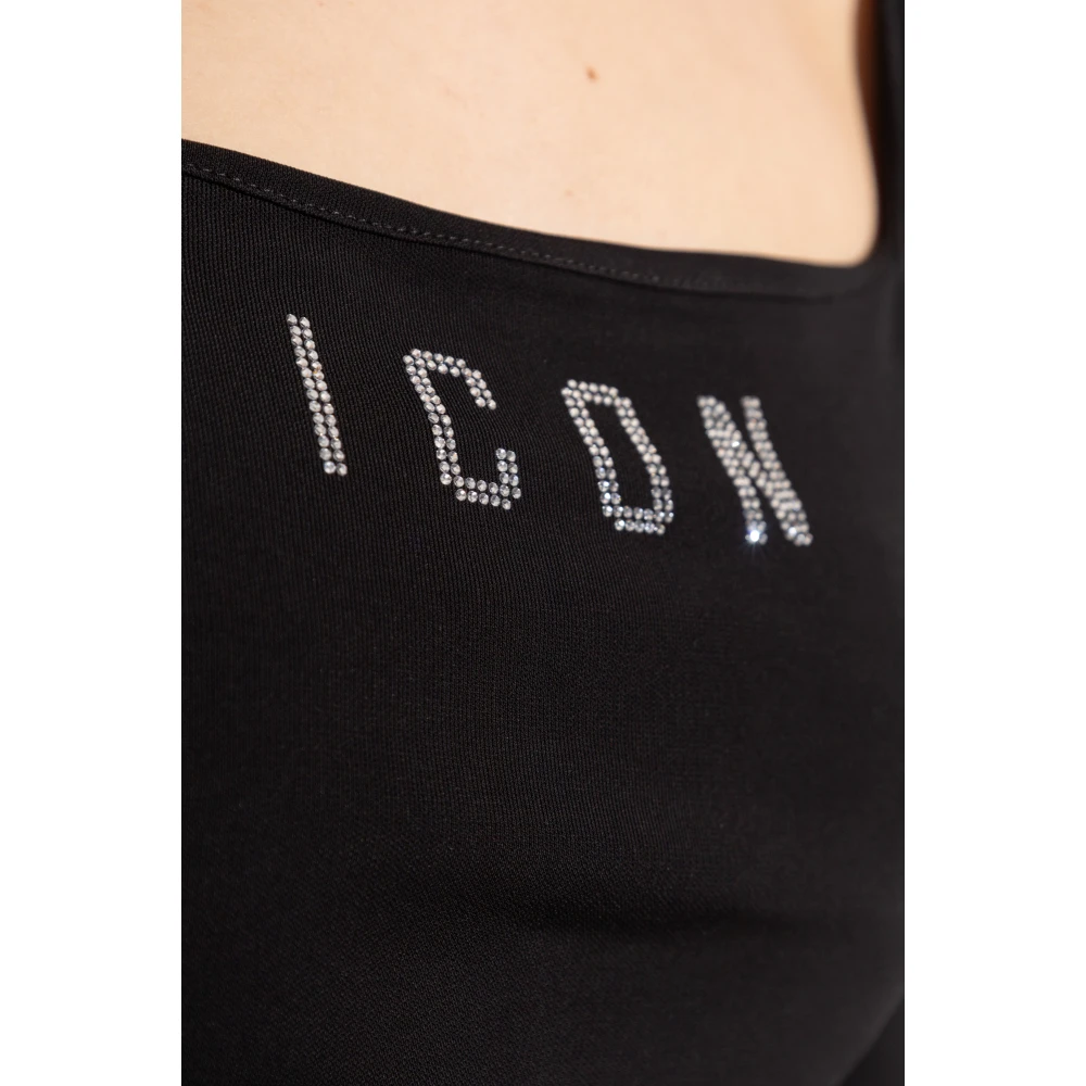 Dsquared2 Jurk met logo Black Dames