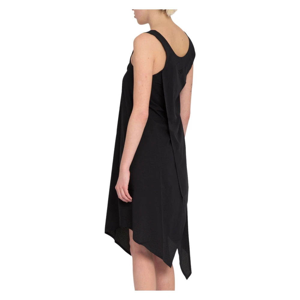 Y-3 Zwarte Nylon Tanktop Jurk Black Dames