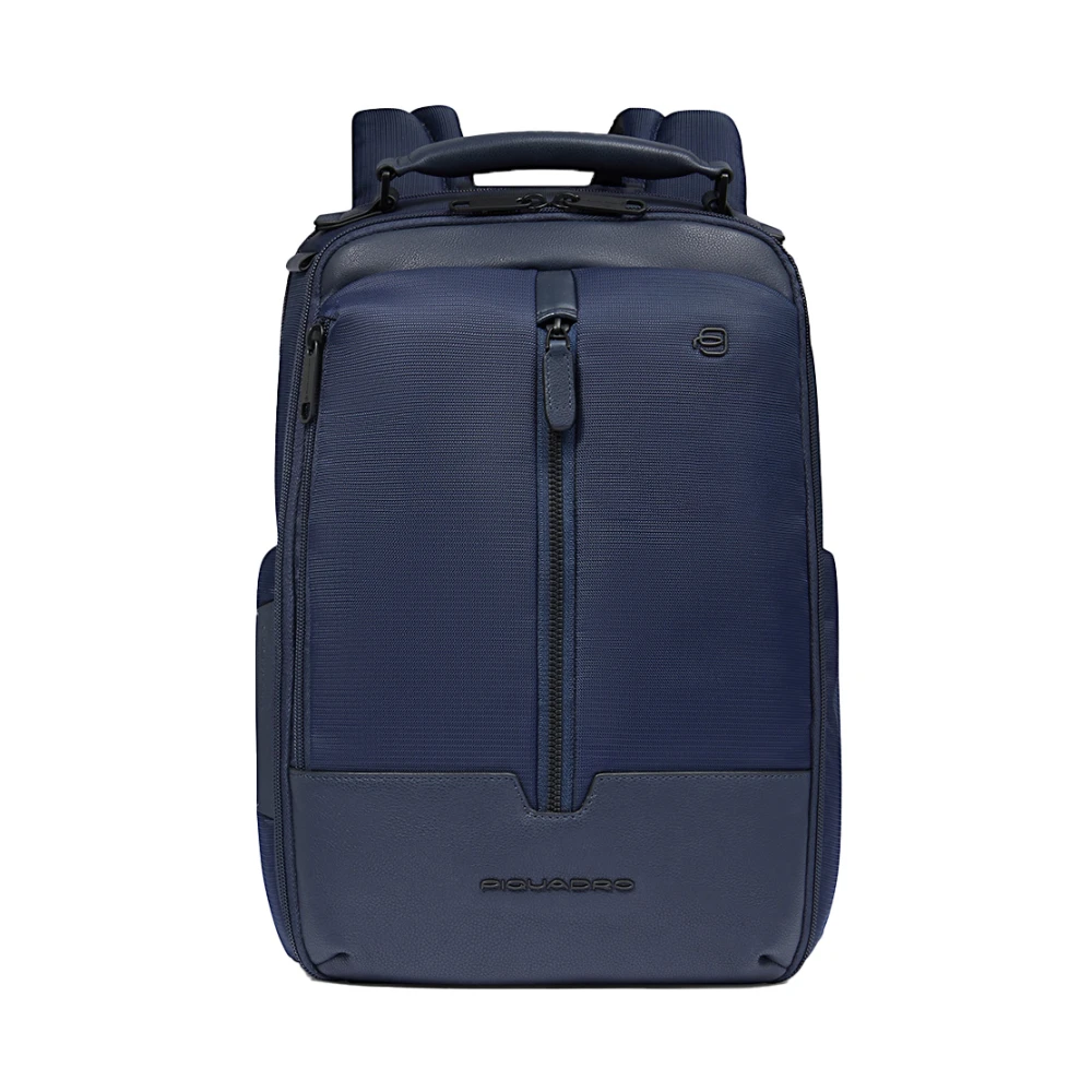 Piquadro Mannelijk Blauw Tassen Heren, One Size, Leer, W138 Backpack 13"