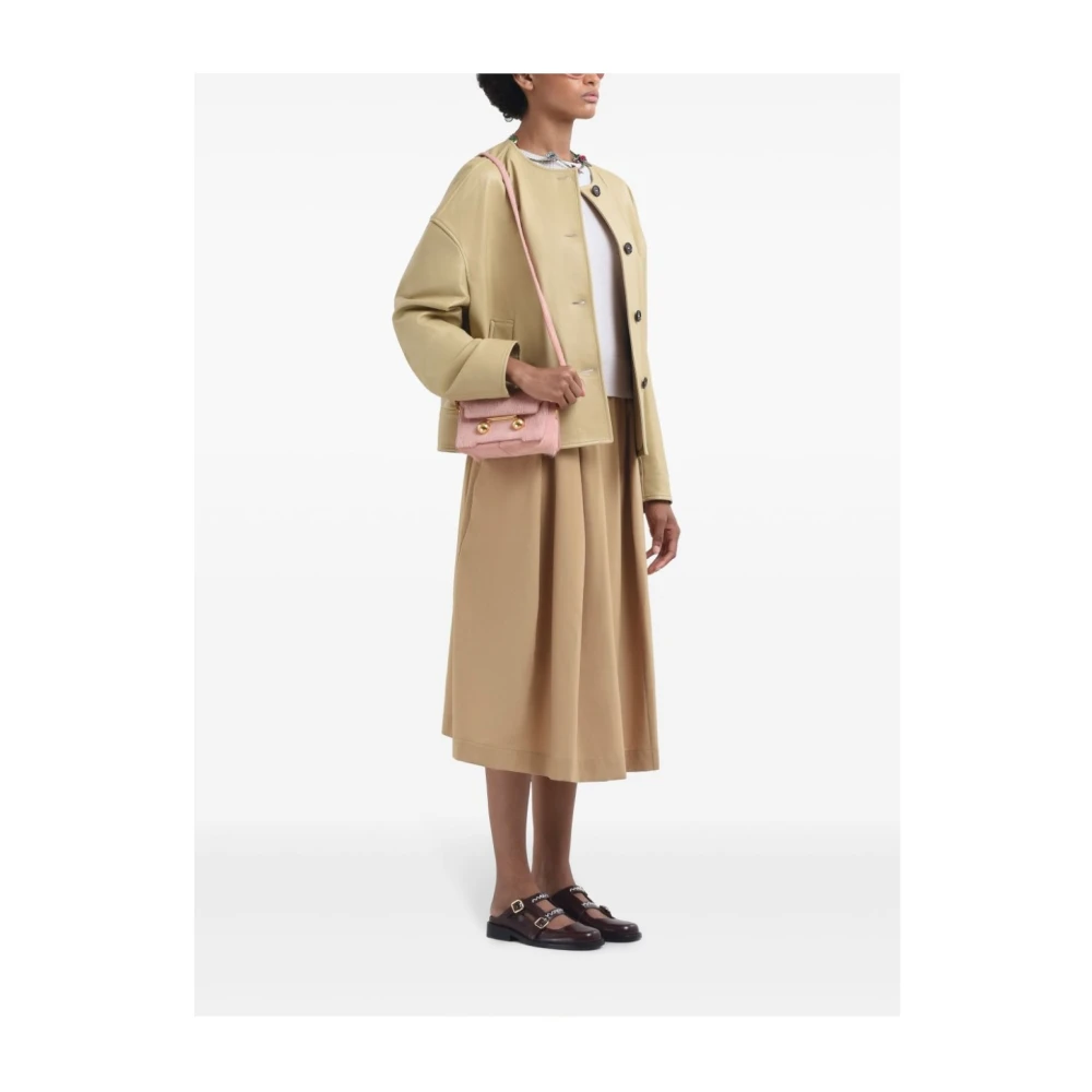 Marni Elegante Witte Wollen Rok Beige Dames