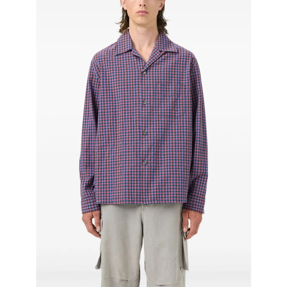 Our Legacy Klassieke Heusen Shirt Collectie Purple Heren