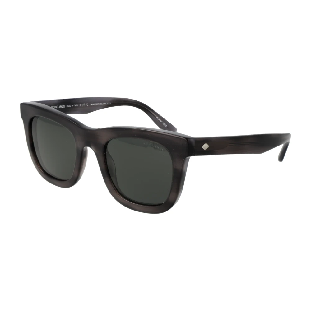Giorgio Armani Unisex Grijs Accessoires One Size, Vierkante Zonnebril