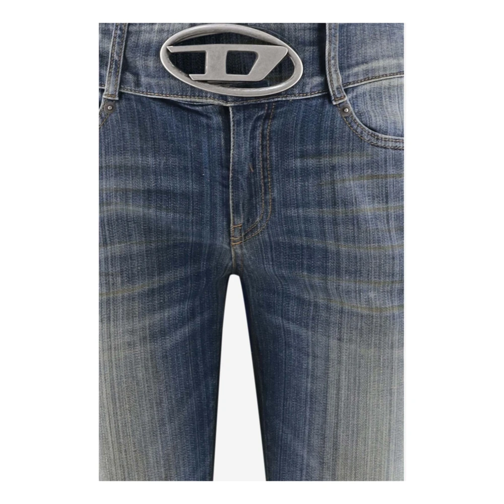 Diesel Bootcut denim jeans met logodetail Blue Dames