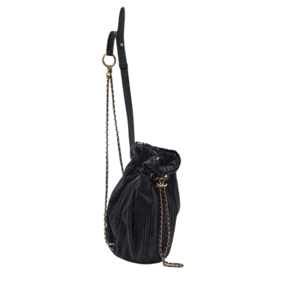 Chanel Vintage Pre-owned Leather backpacks Black Dames