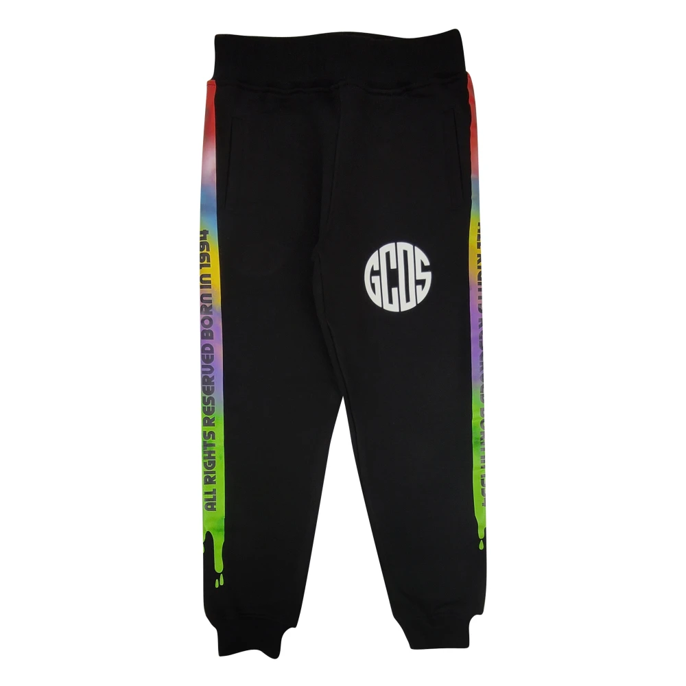 Gcds Boys Black Sweatpants, 12 Y, Pantalone Sportivo