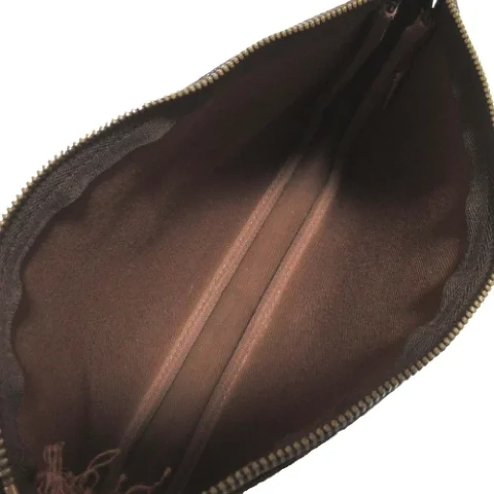 Louis Vuitton Vintage Pre-owned Canvas clutches Brown Dames