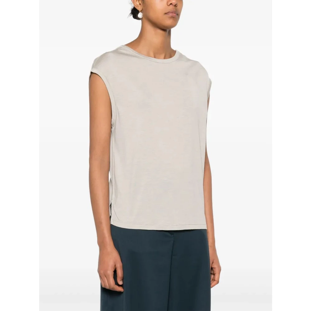 Herno Casual Katoenen T-shirt Beige Dames