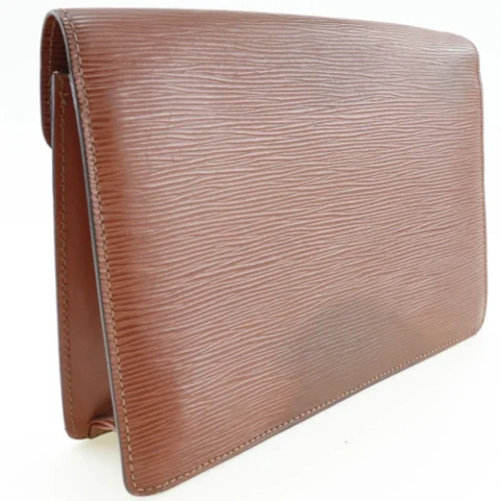 Louis Vuitton Vintage Pre-owned Leather clutches Brown Heren