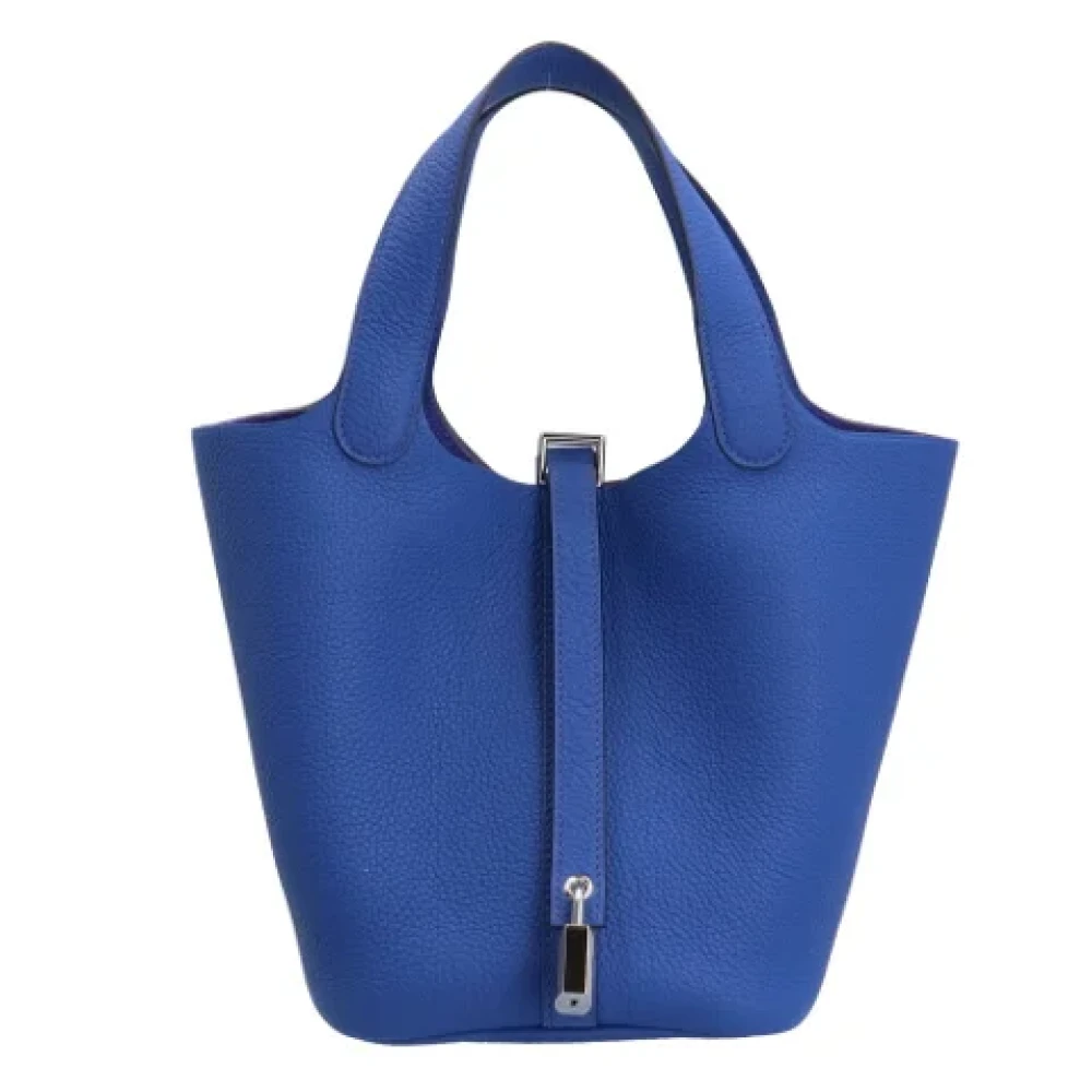 Hermès Vintage Pre-owned Fabric handbags Blue Dames