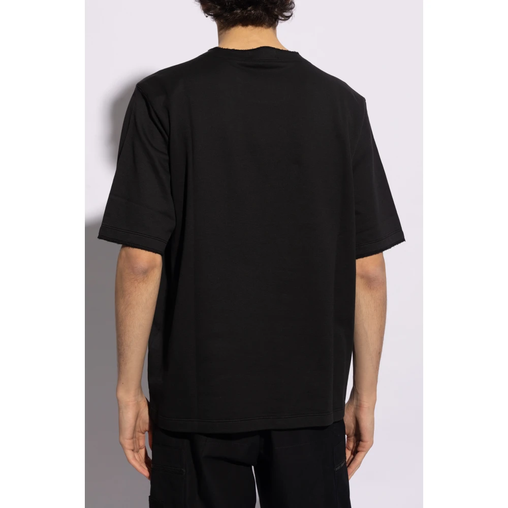 Stone Island T-shirt met logo Black Heren