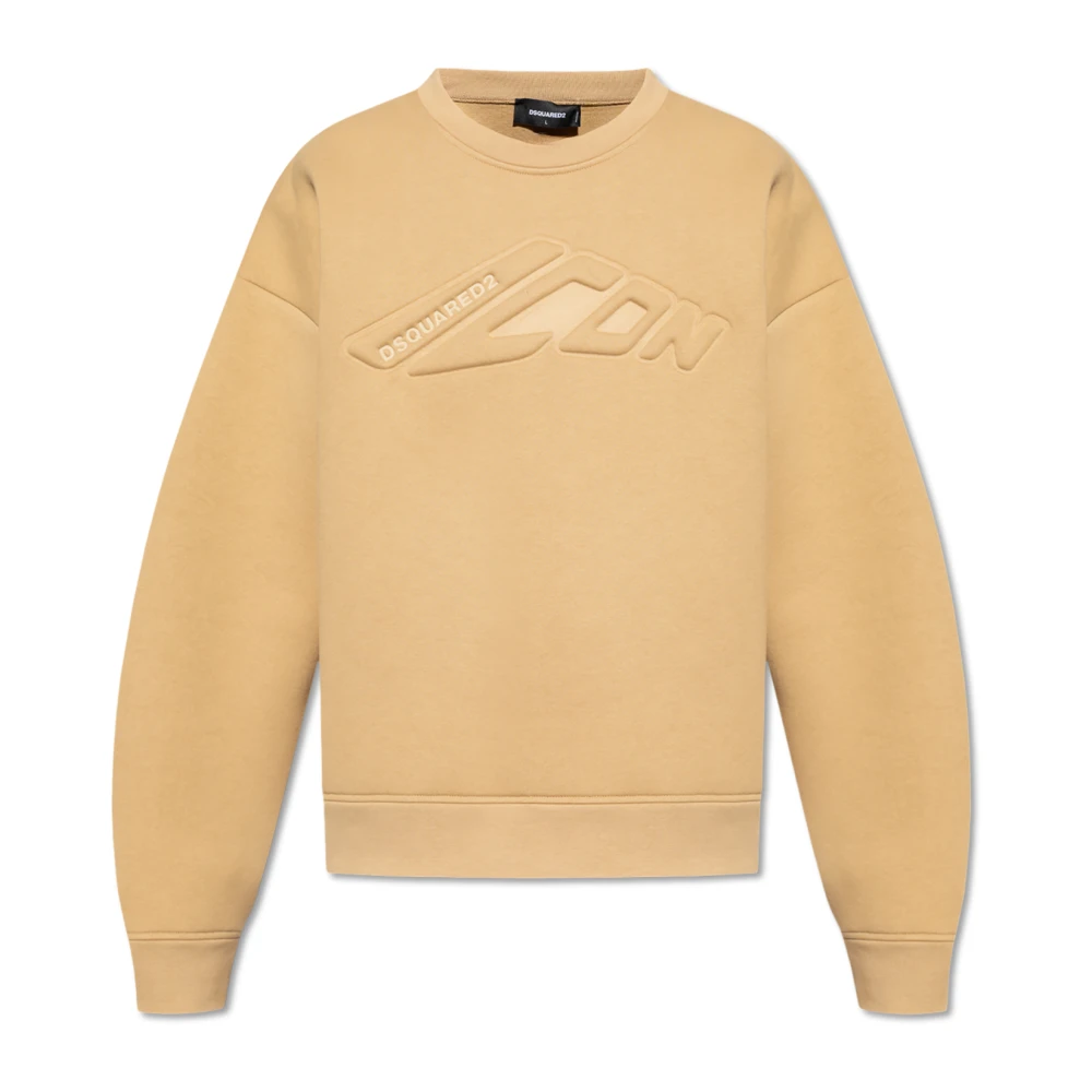 Dsquared2 Sweatshirt med Logo Beige, Herr